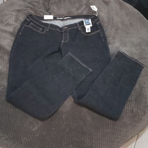 Ladies old navy size 14 dark blue denim jeans long